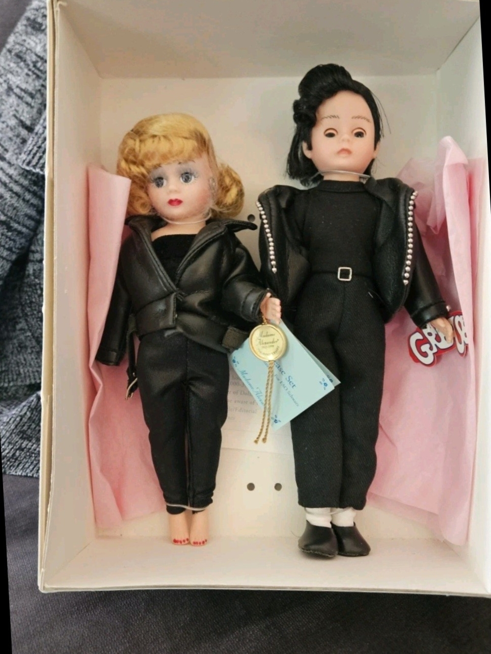 Vintage 1998 Madame Alexander Grease Set 8" Sandy & Danny  w/ Box  79390